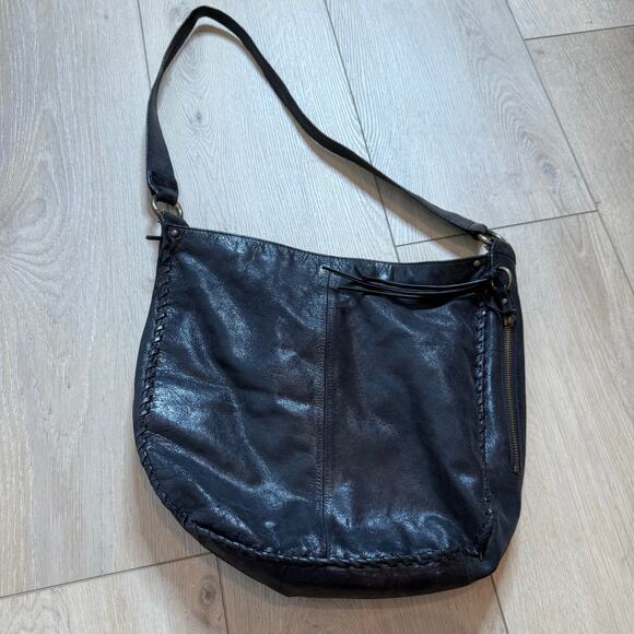 Hobo brand Meridian leather shoulder bag, black - Picture 1 of 7